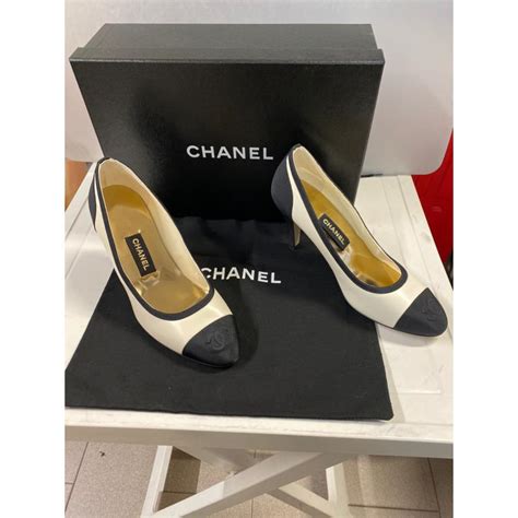 scarpe chanel nere aperte dietro basse|CHANEL.